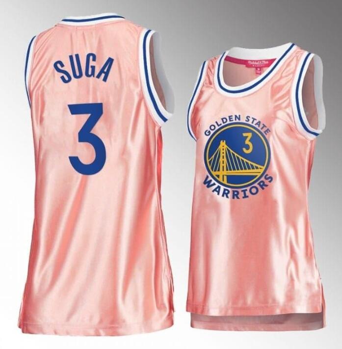 Women's Pink Golden State Warriors Active Player Custom Stitched Jersey